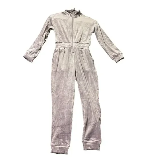 Xersion Corduroy Jumpsuit Vintage Violet Stretch Waist Kids Small 7/8 - Picture 1 of 6